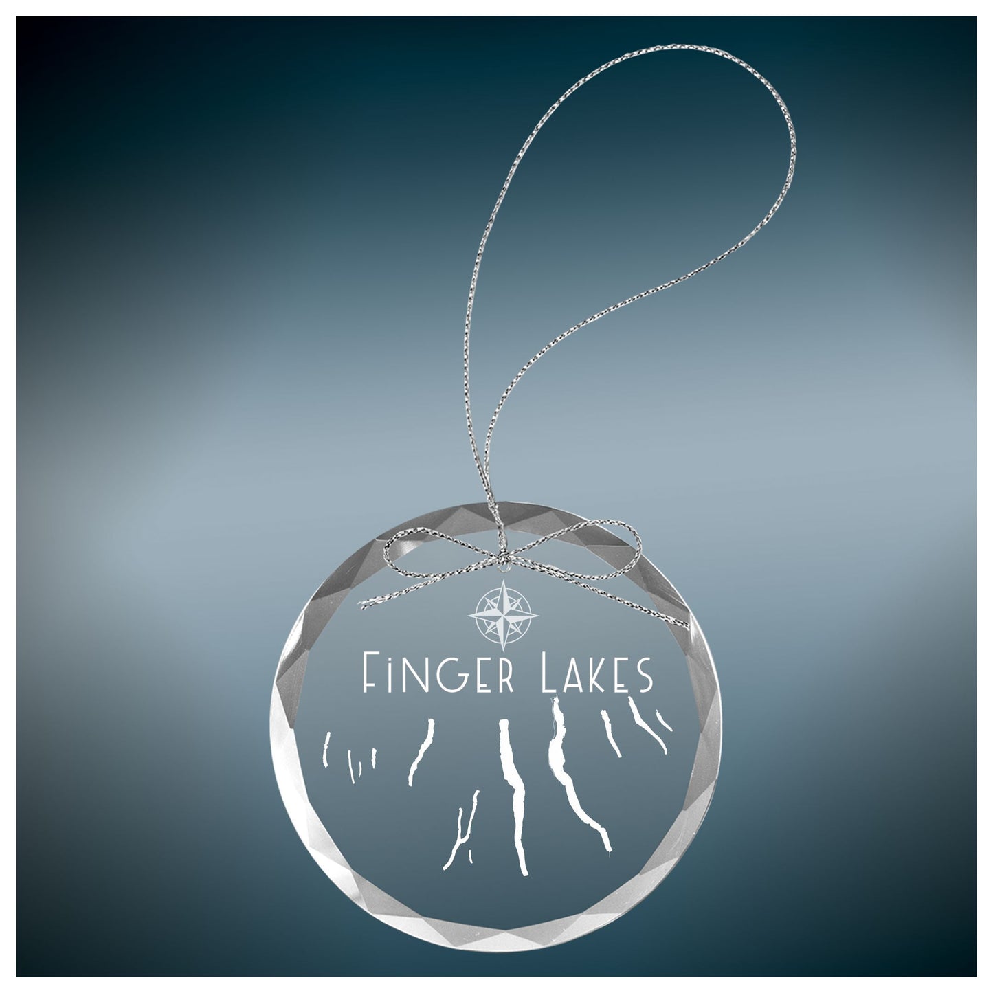 Make My Lake Clear Glass Ornament