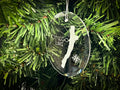 Otsego Lake Clear Glass Ornament – Laser Engraved Holiday Decoration