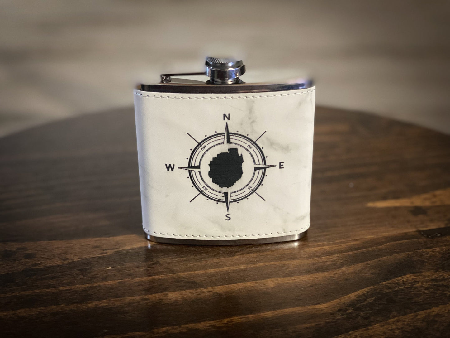 Get a Quote - 6 oz Leatherette Wrapped Flask