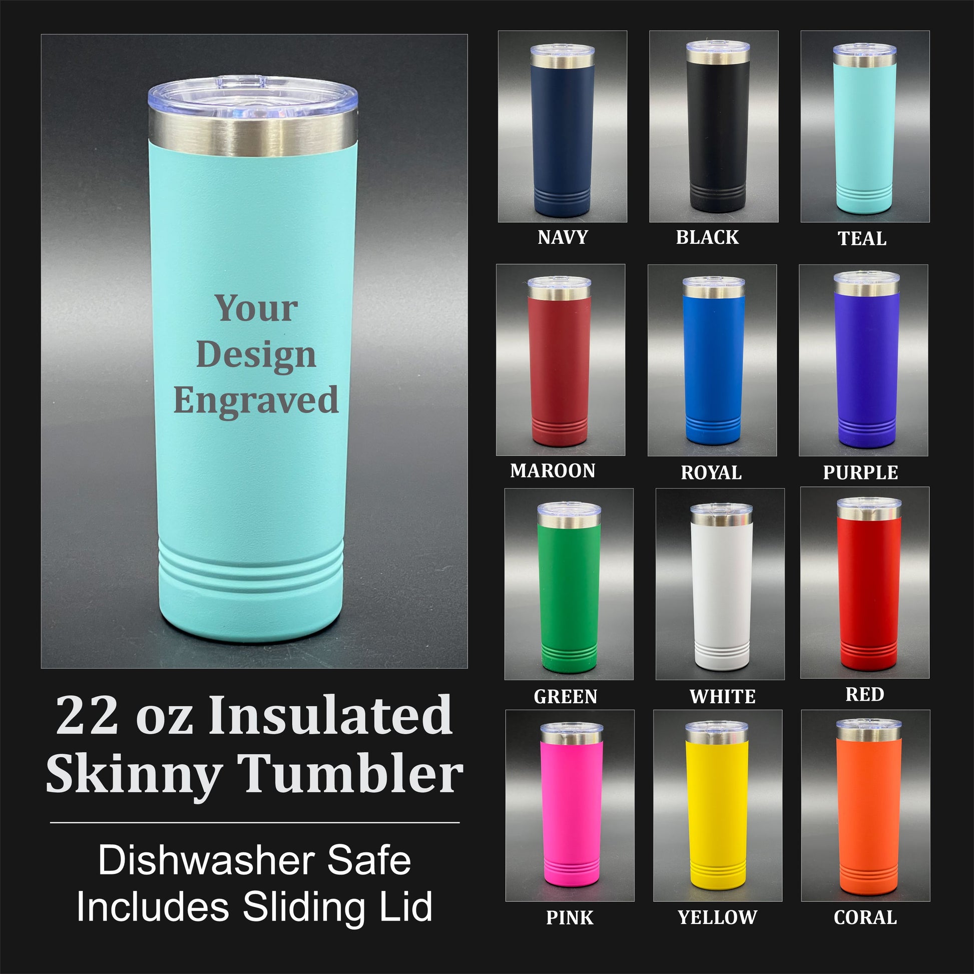 Get a Quote 22 oz Insulated Skinny Tumbler – Adirondack Etching