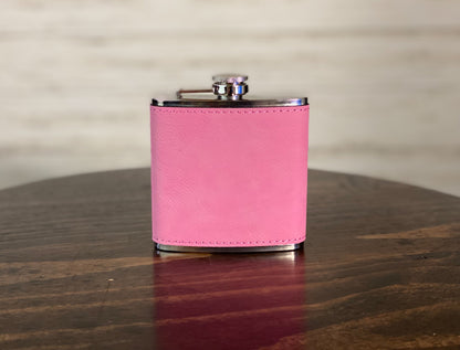 Get a Quote - 6 oz Leatherette Wrapped Flask