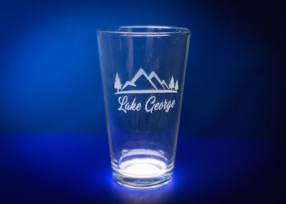 Lake George with Mountains -  Pint glass