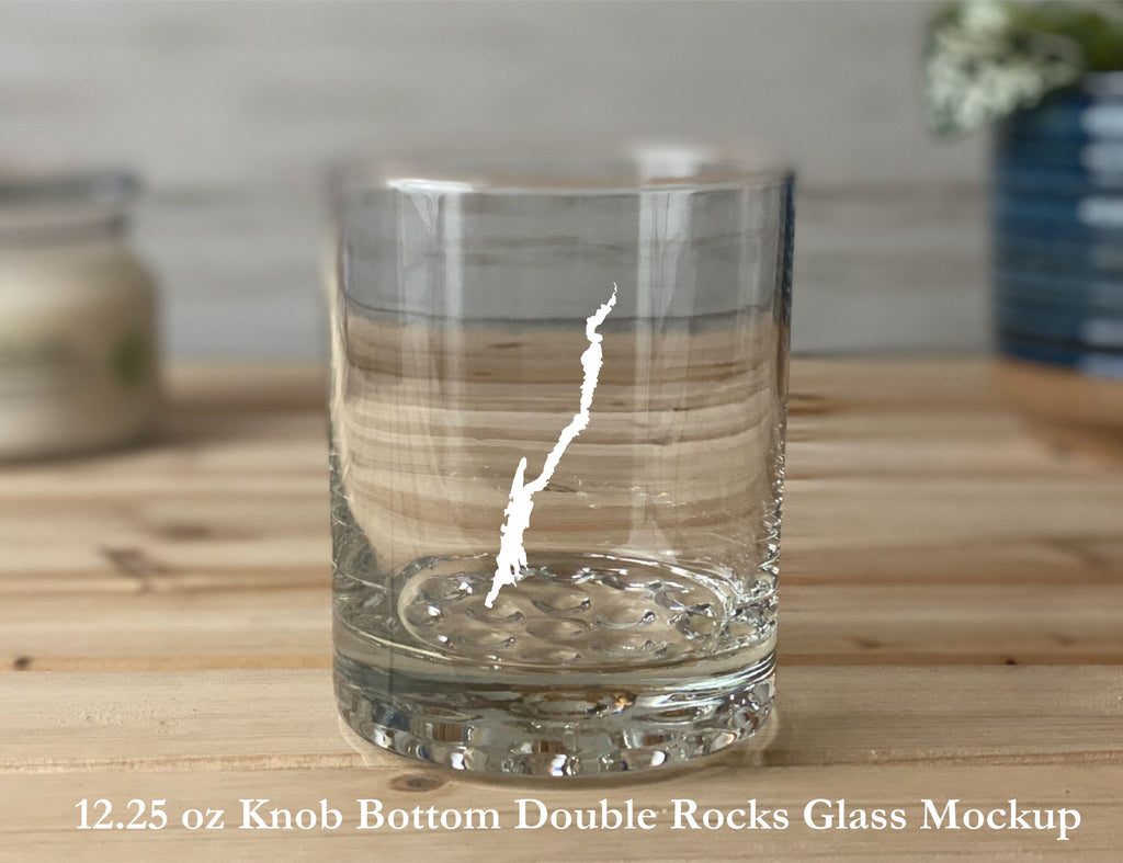 Lake George Double Knob Rocks Glass