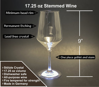 Lake George - Stemmed Crystal Wine 17.25 oz