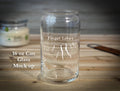 Finger Lakes Can Glass - 16 oz Etched Beer & Cocktail Glassware, Dishwasher Safe