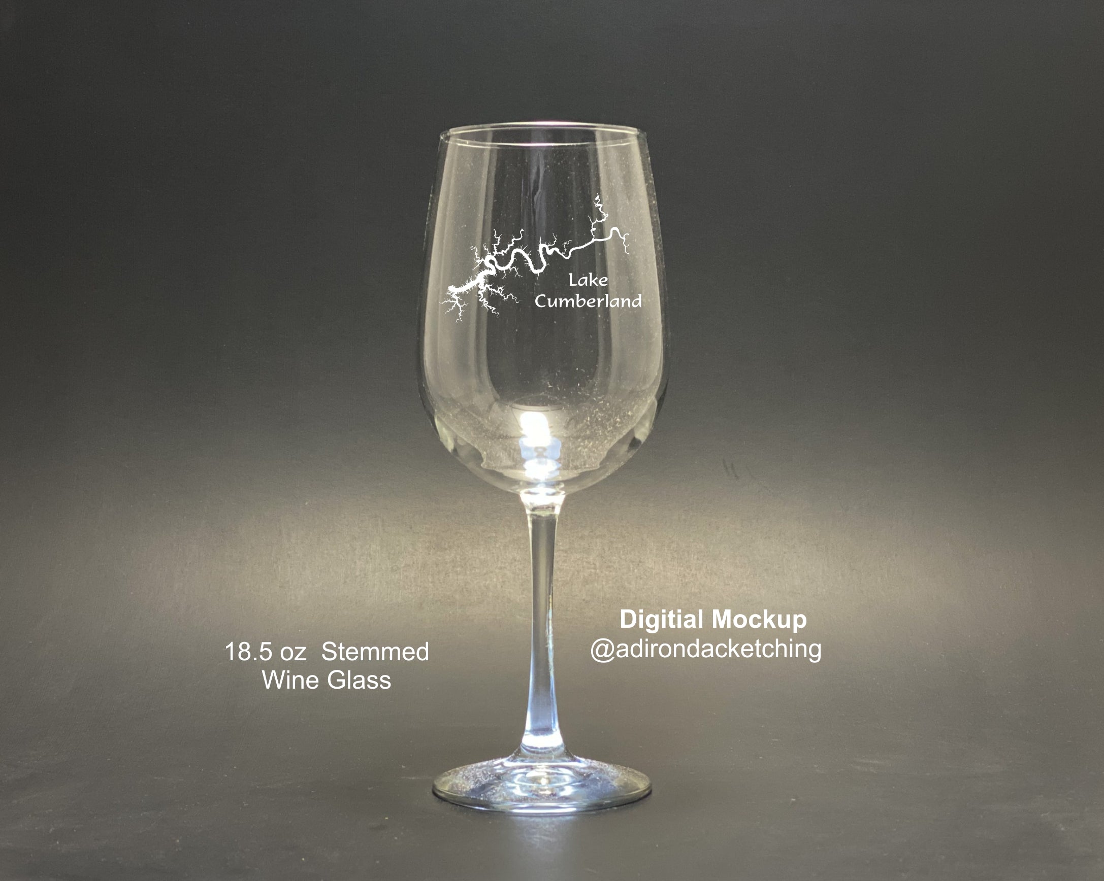 Make My Lake 19 oz Stemmed Wine Glass
