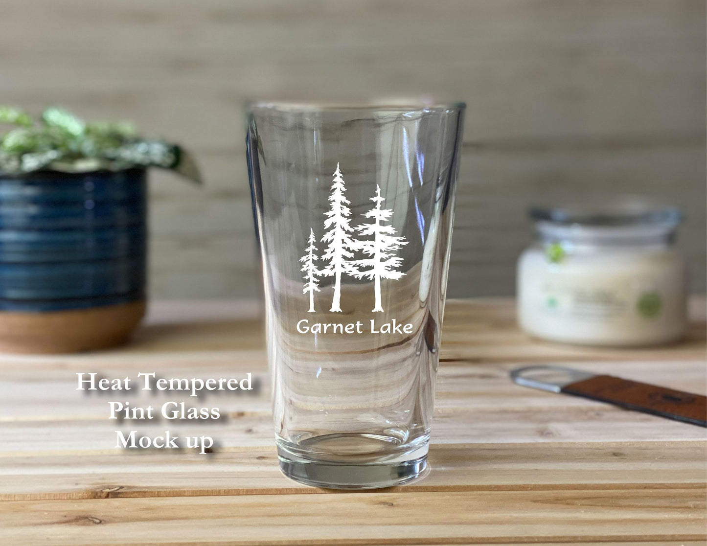 Trees with Garnet Lake -  Pint glass