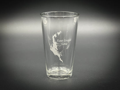 a shot glass with a map of the east coast on it