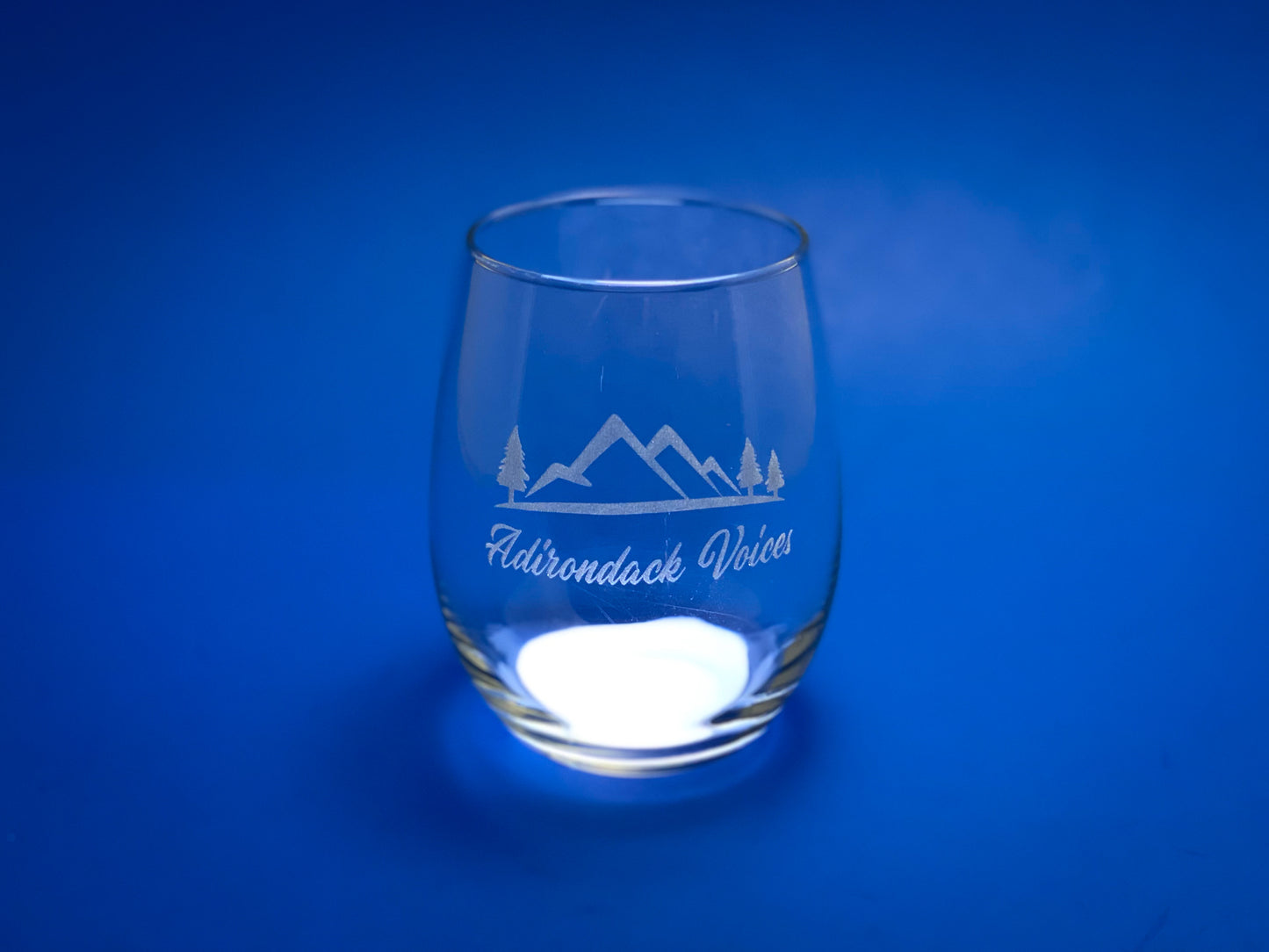 Adirondack Voices Mountains 15 oz Stemless Wine Glass