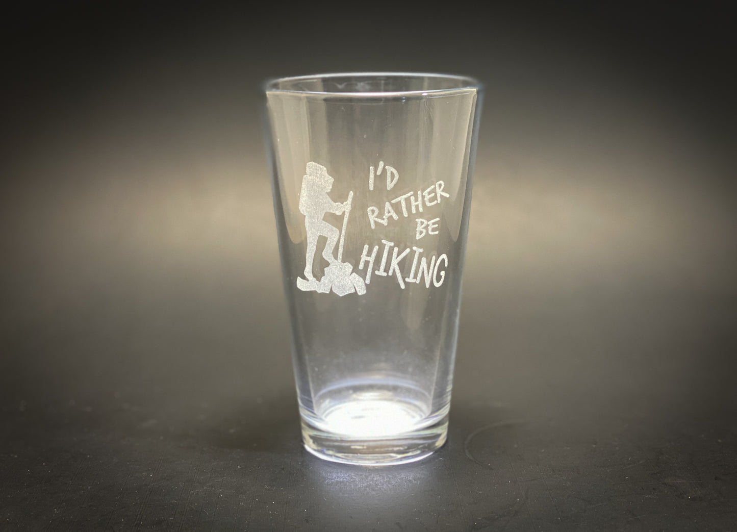 I'd Rather Be Hiking -  Pint glass