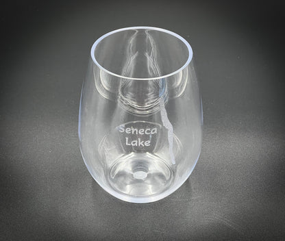 Make My Lake 15 oz stemless Unbreakable Wine Glass