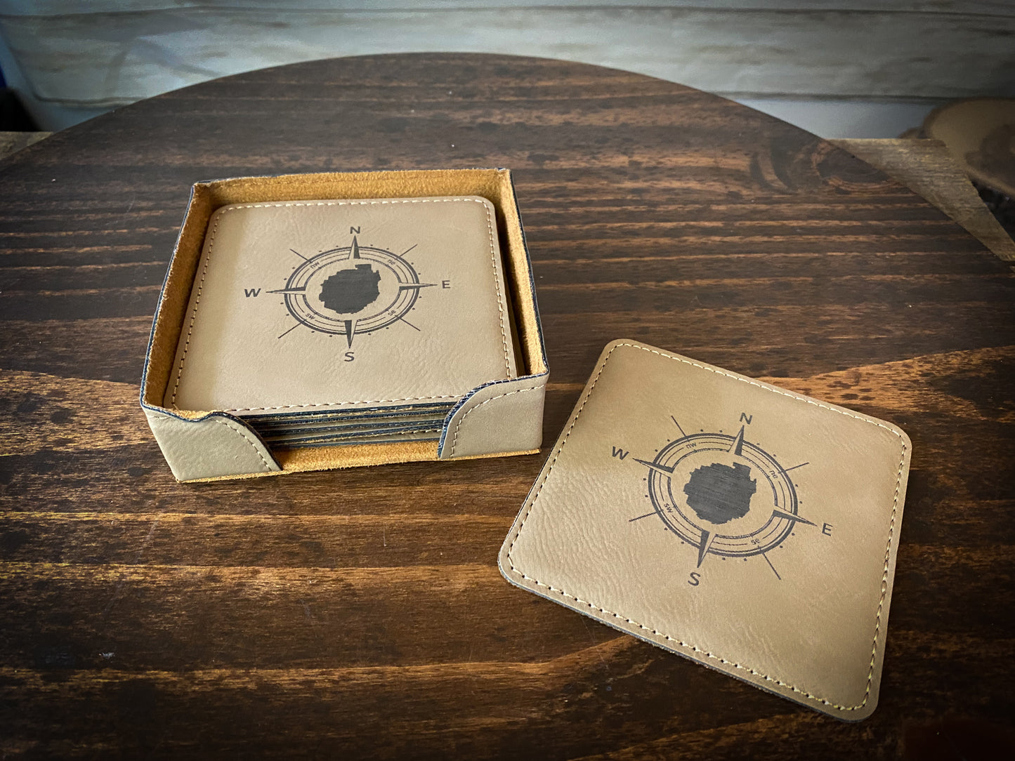 Your Design - Leatherette Coaster set of 6