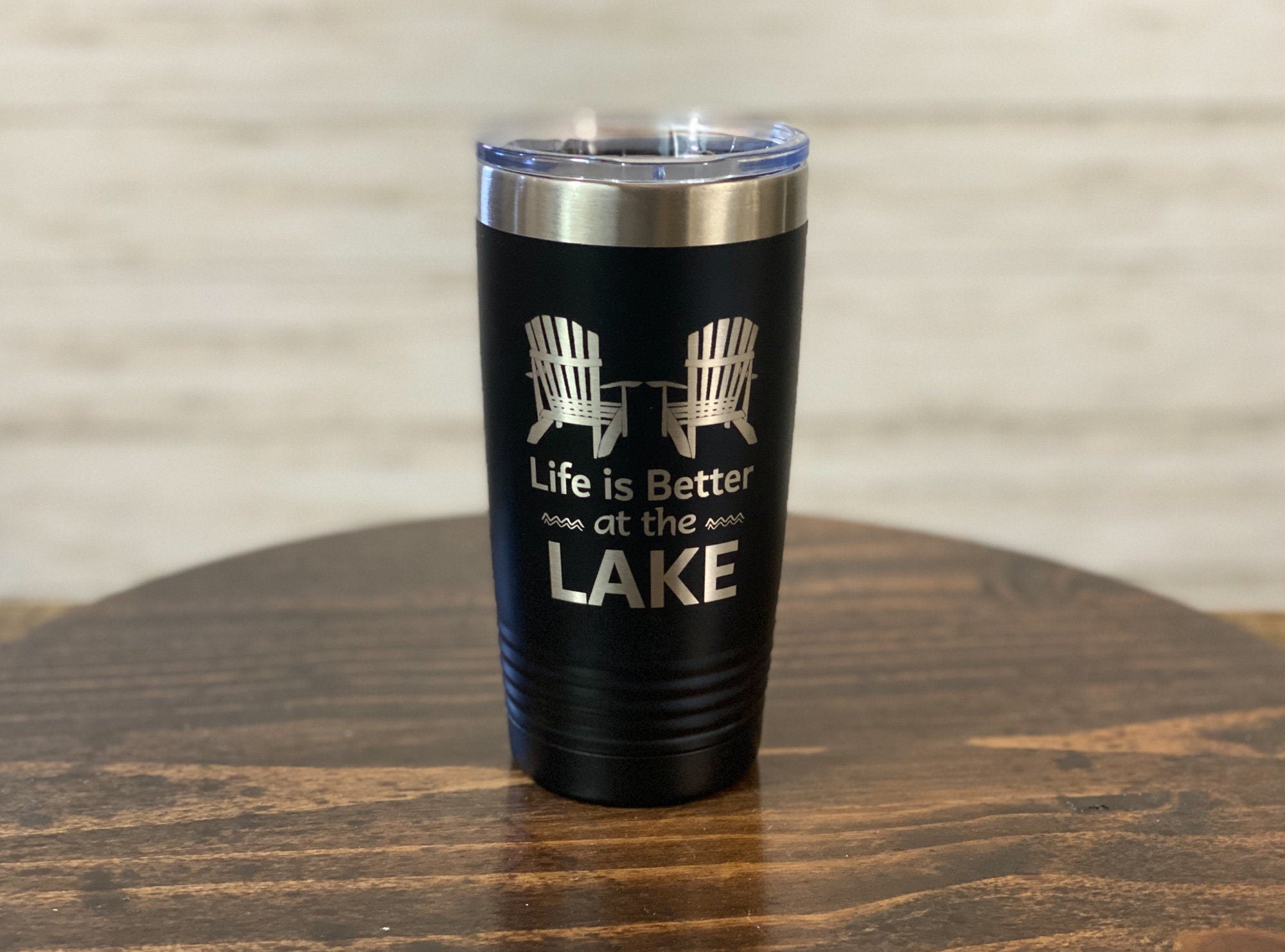 Lake Life Canoe Skinny Can Koozie