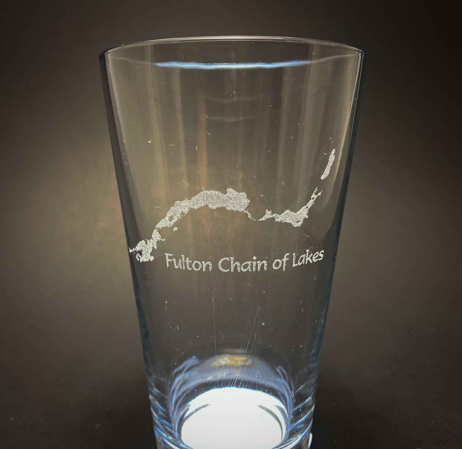 Fulton Chain of Lakes - Adirondacks - Lake Life - Laser engraved pint glass