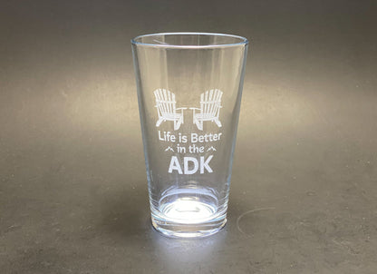 Life is Better in the ADK  pint glass