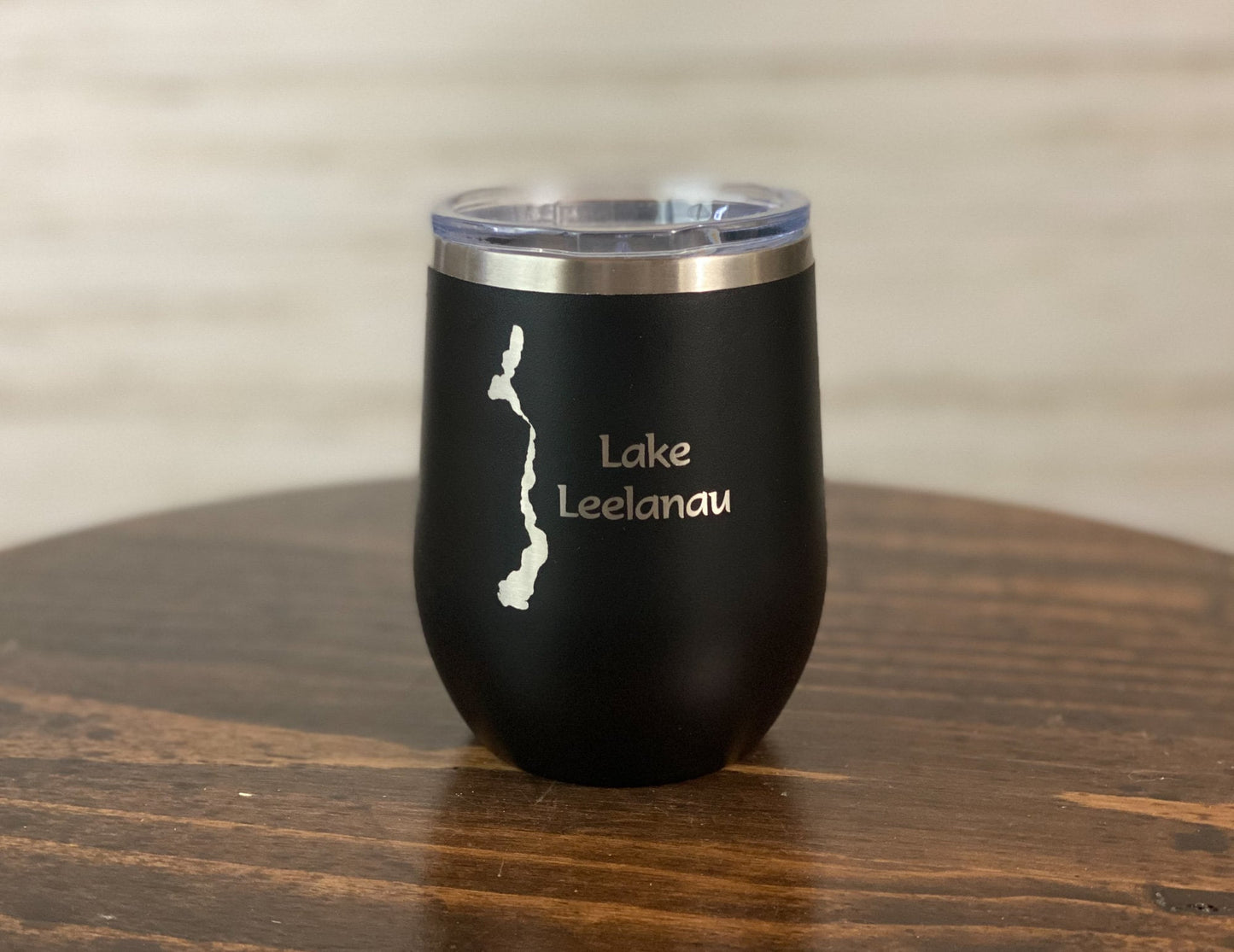 Lake Leelanau Michigan - 12 oz Insulated Stemless Wine