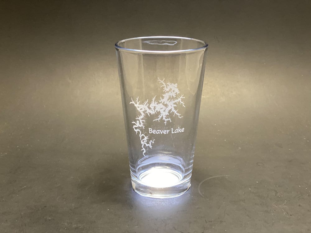 Beaver Lake - Arkansas - Lake Life - Laser engraved pint glass