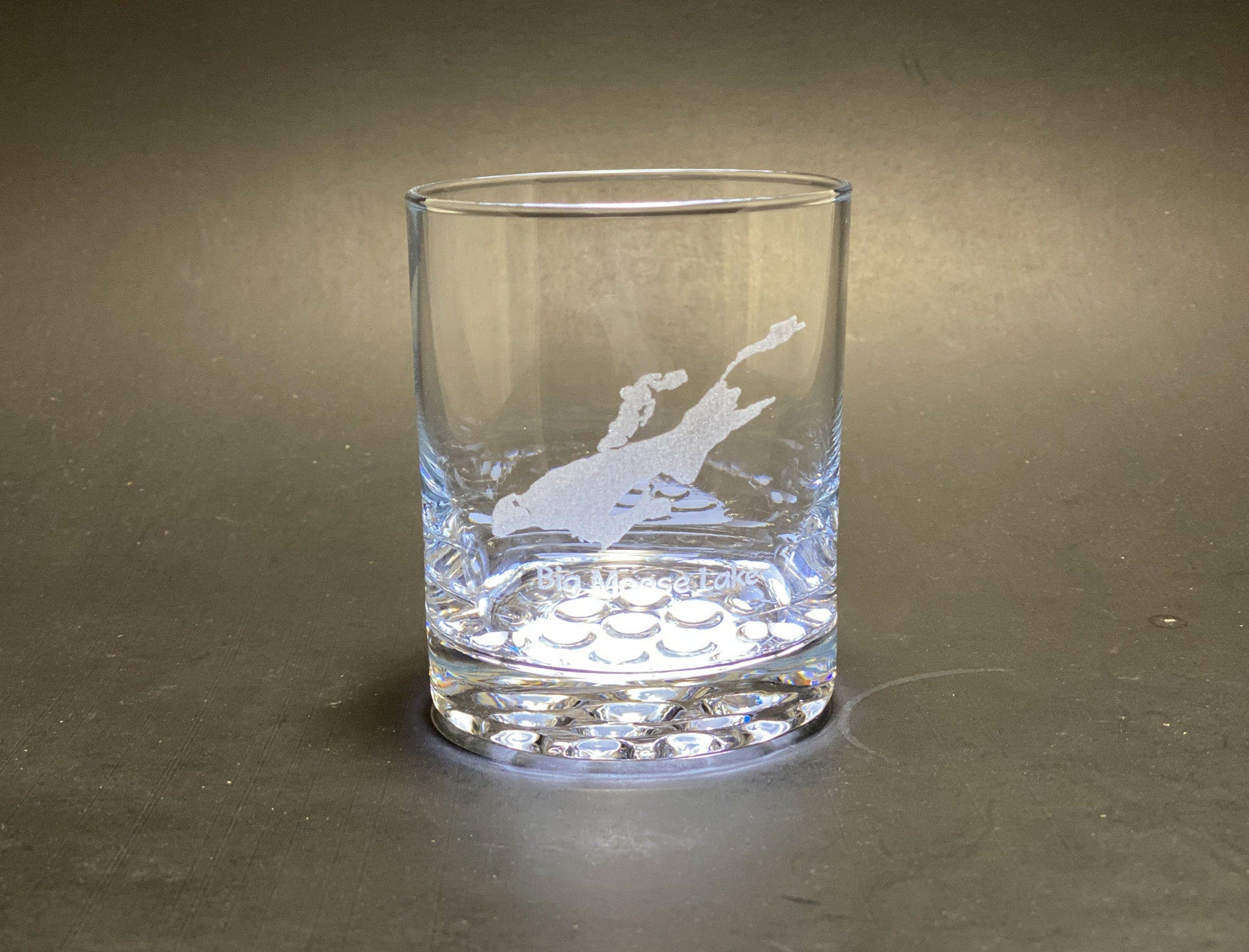 Make My Lake Double Knob Rocks Glass