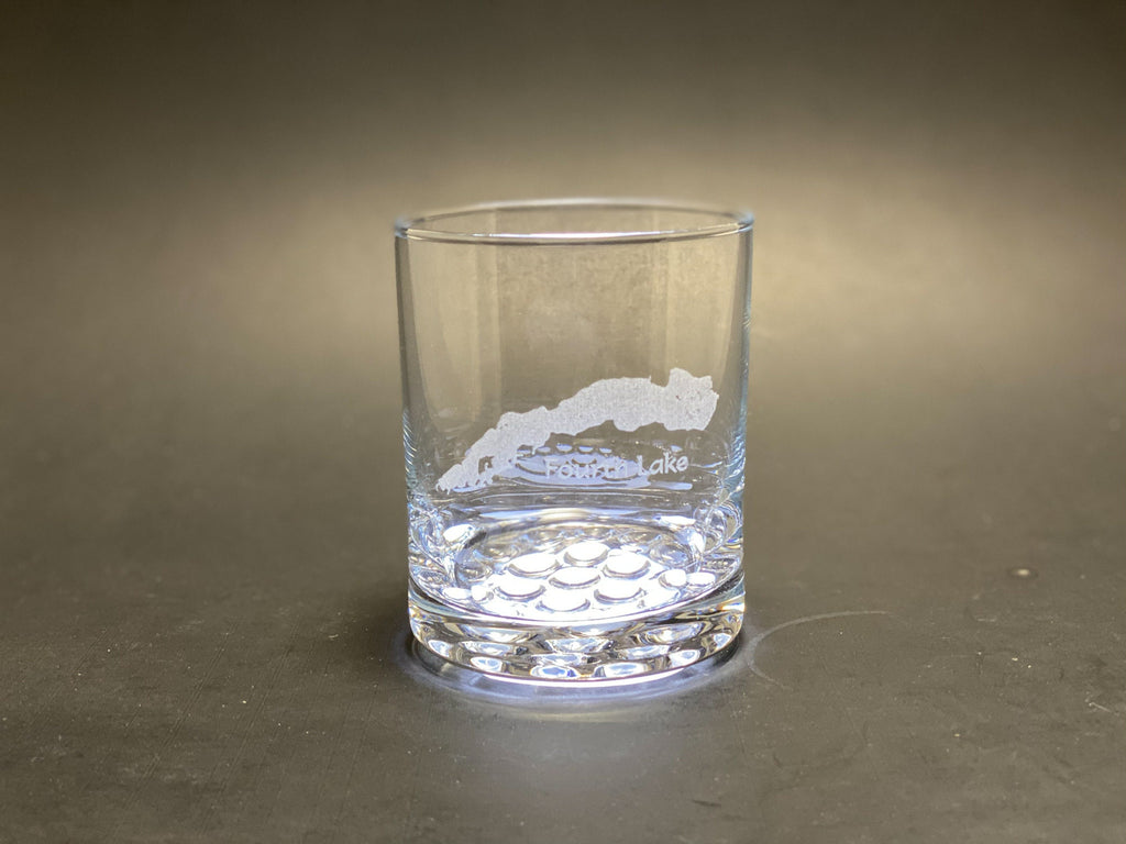 Make My Lake Double Knob Rocks Glass