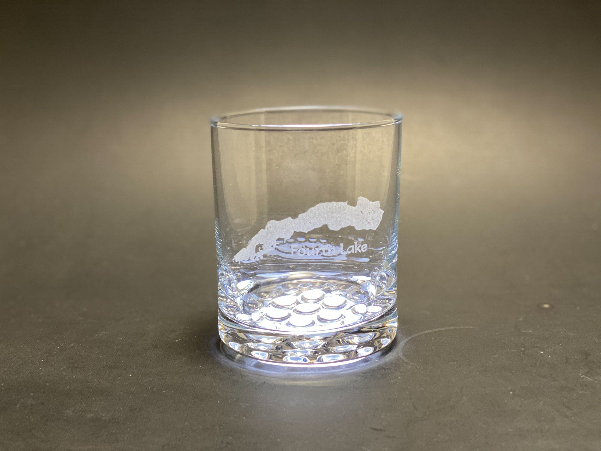 Make My Lake Double Knob Rocks Glass