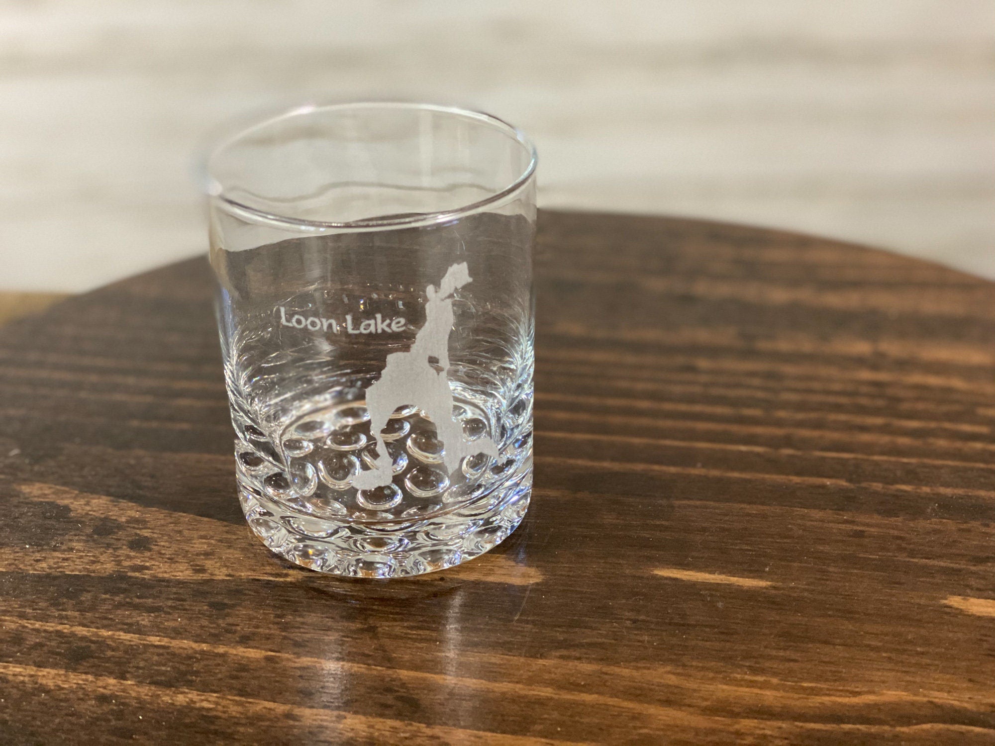 Make My Lake Double Knob Rocks Glass