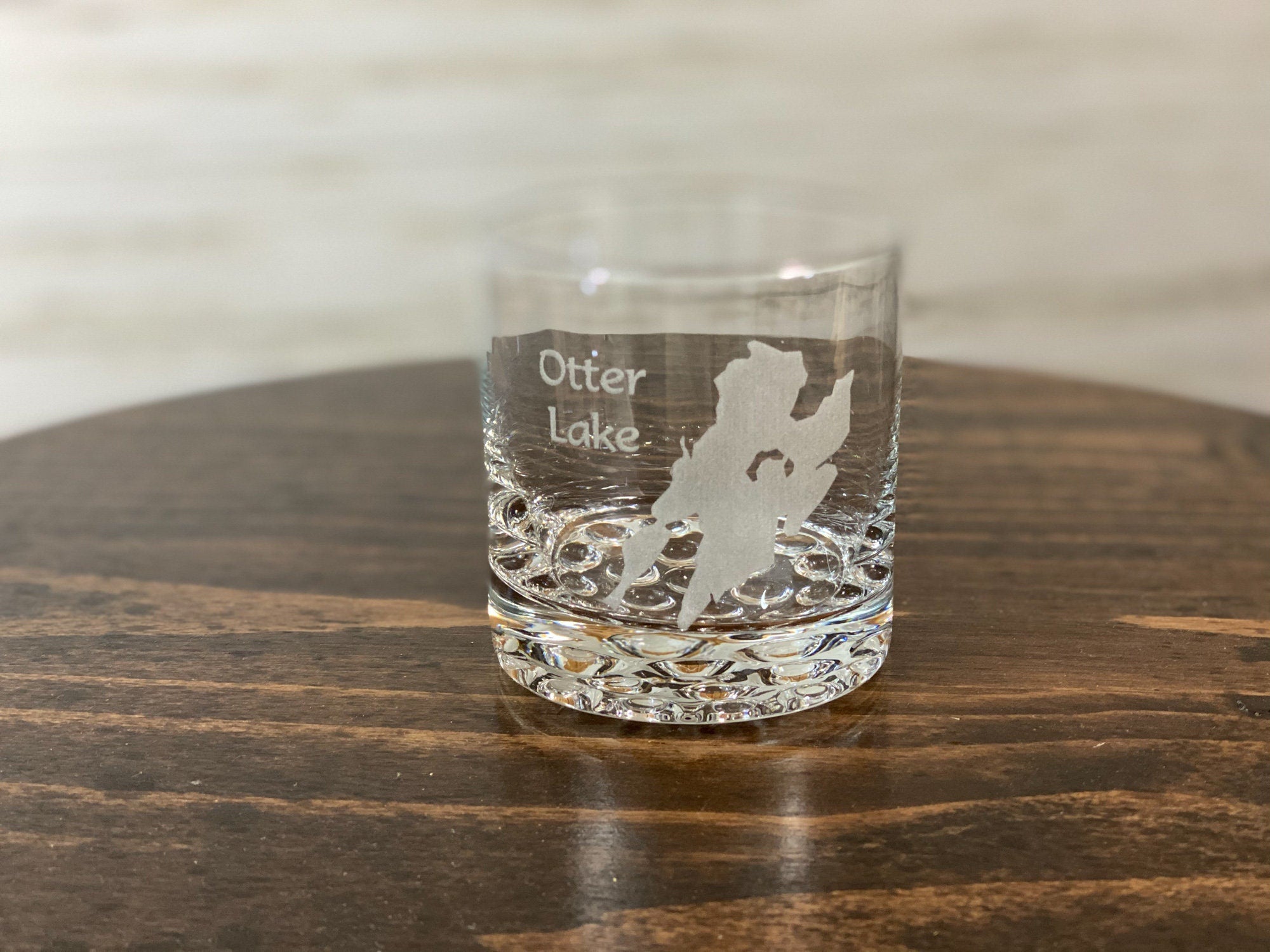 Make My Lake Double Knob Rocks Glass