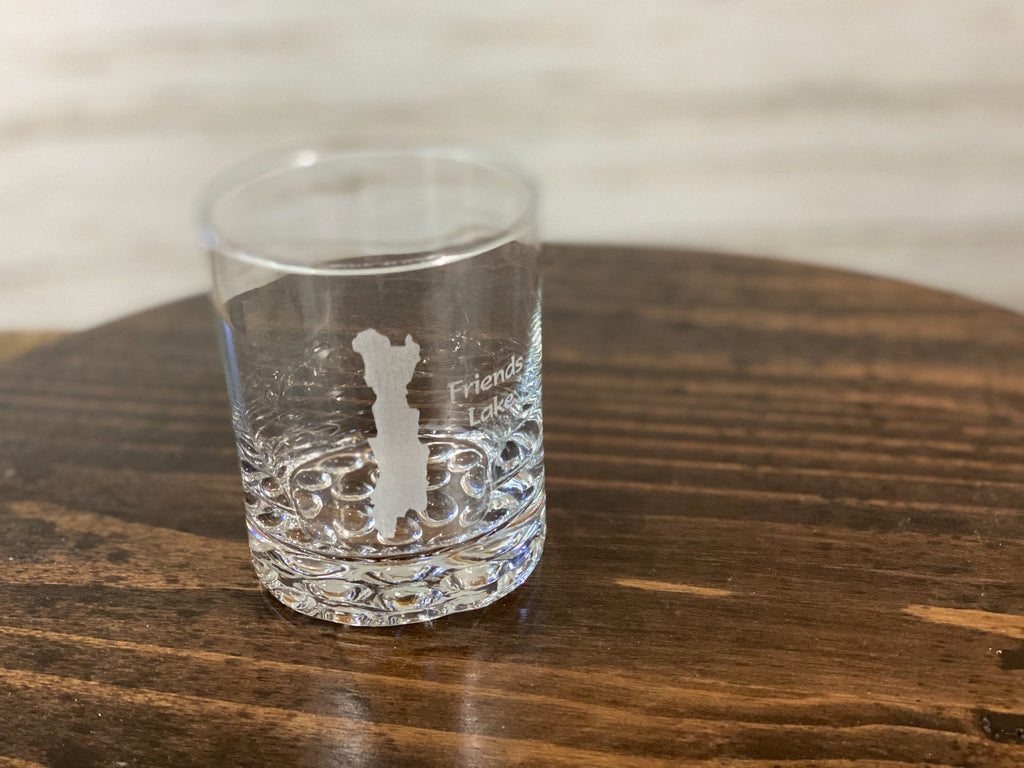 Make My Lake Double Knob Rocks Glass