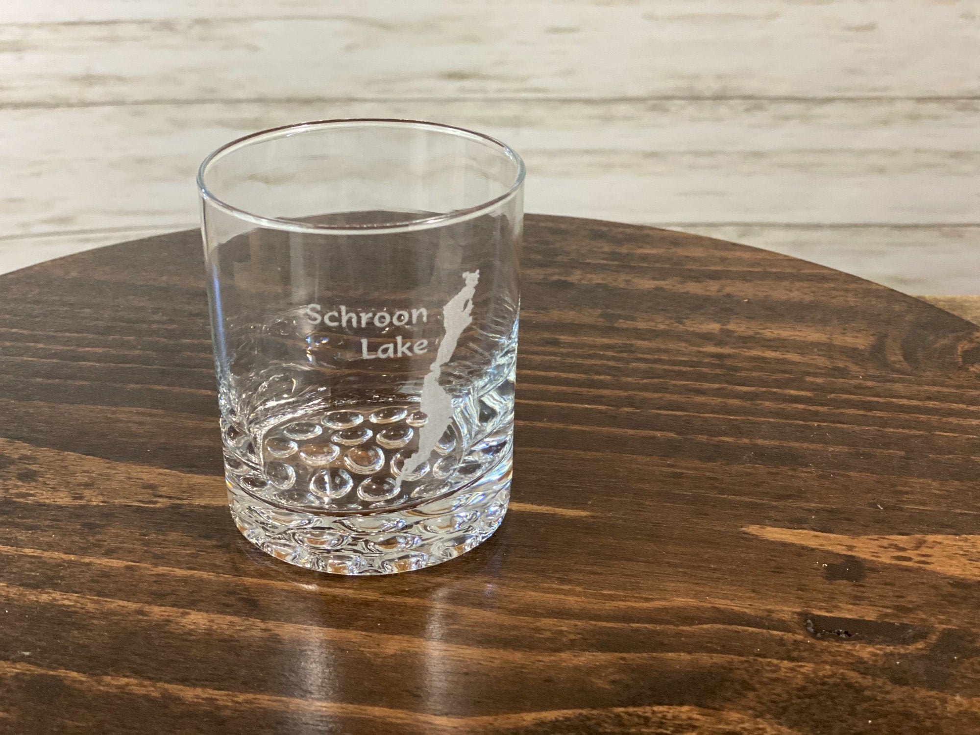 Make My Lake Double Knob Rocks Glass