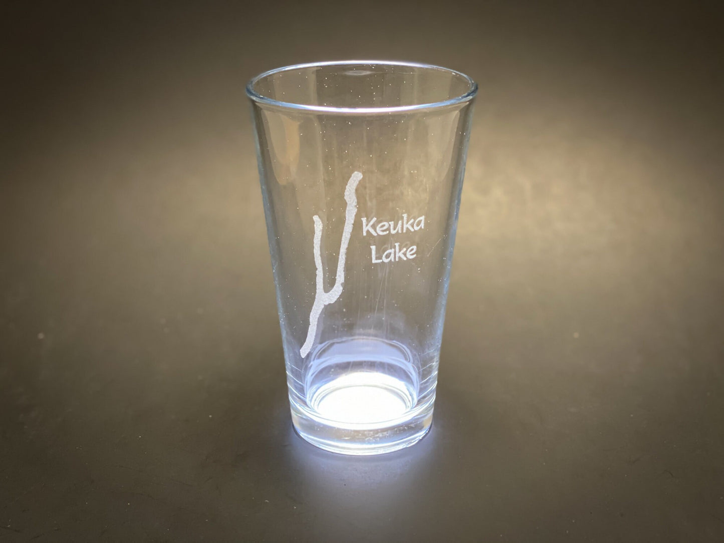 Keuka Lake New York Pint Glass - Lake Life - Laser engraved pint glass