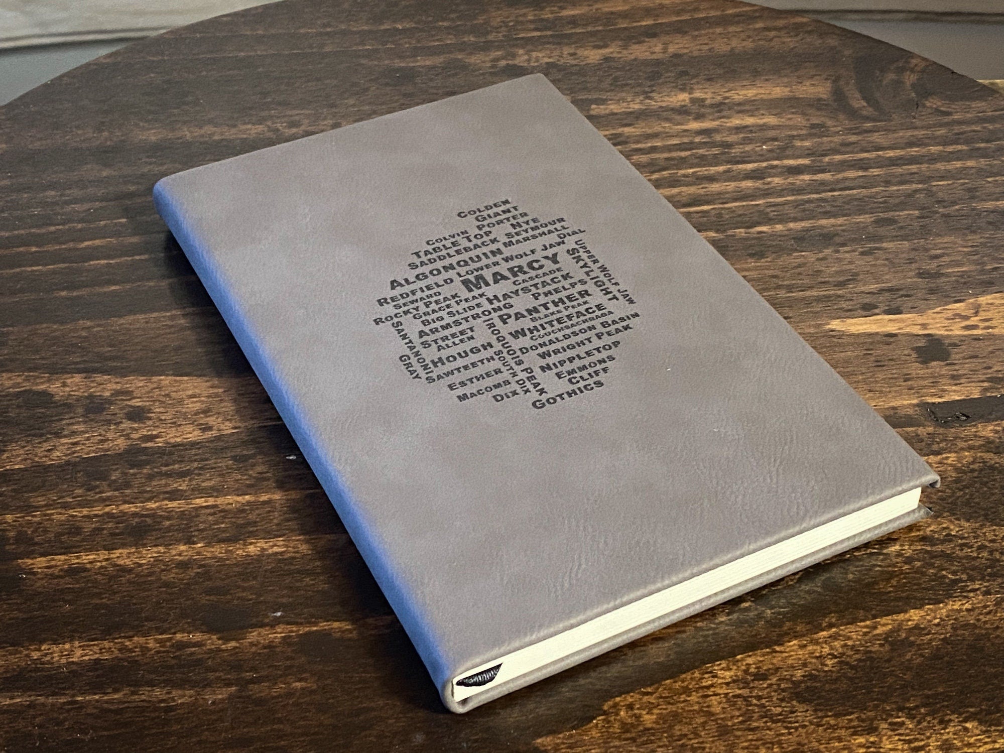 Adirondack Leatherette Journal - Lined Hiking Notebook with 46 Peaks Cover