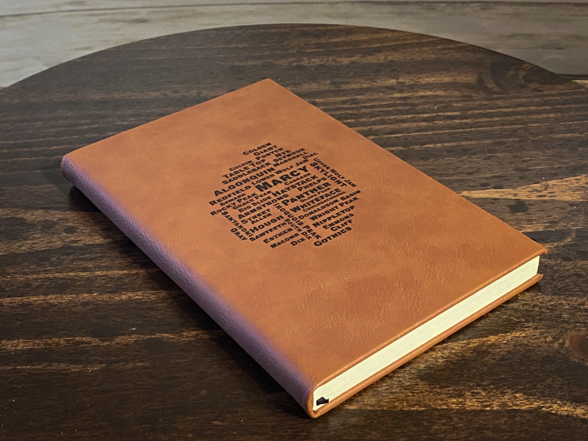 Adirondack Leatherette Journal - Lined Hiking Notebook with 46 Peaks Cover