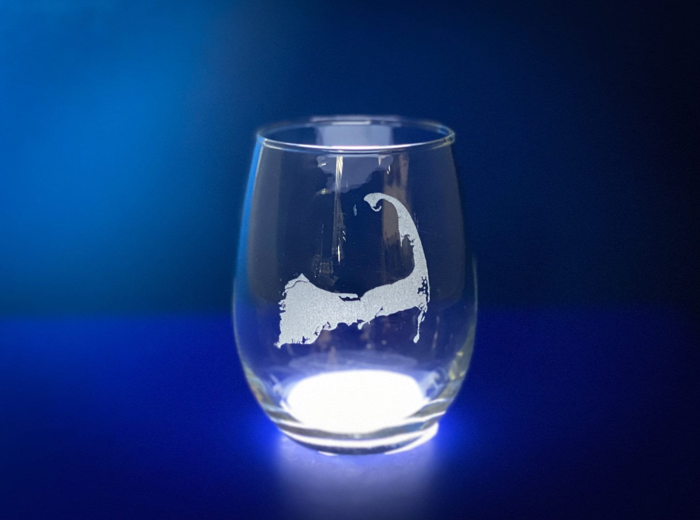 Cape Cod - Etched 15 oz Stemless Wine Glass