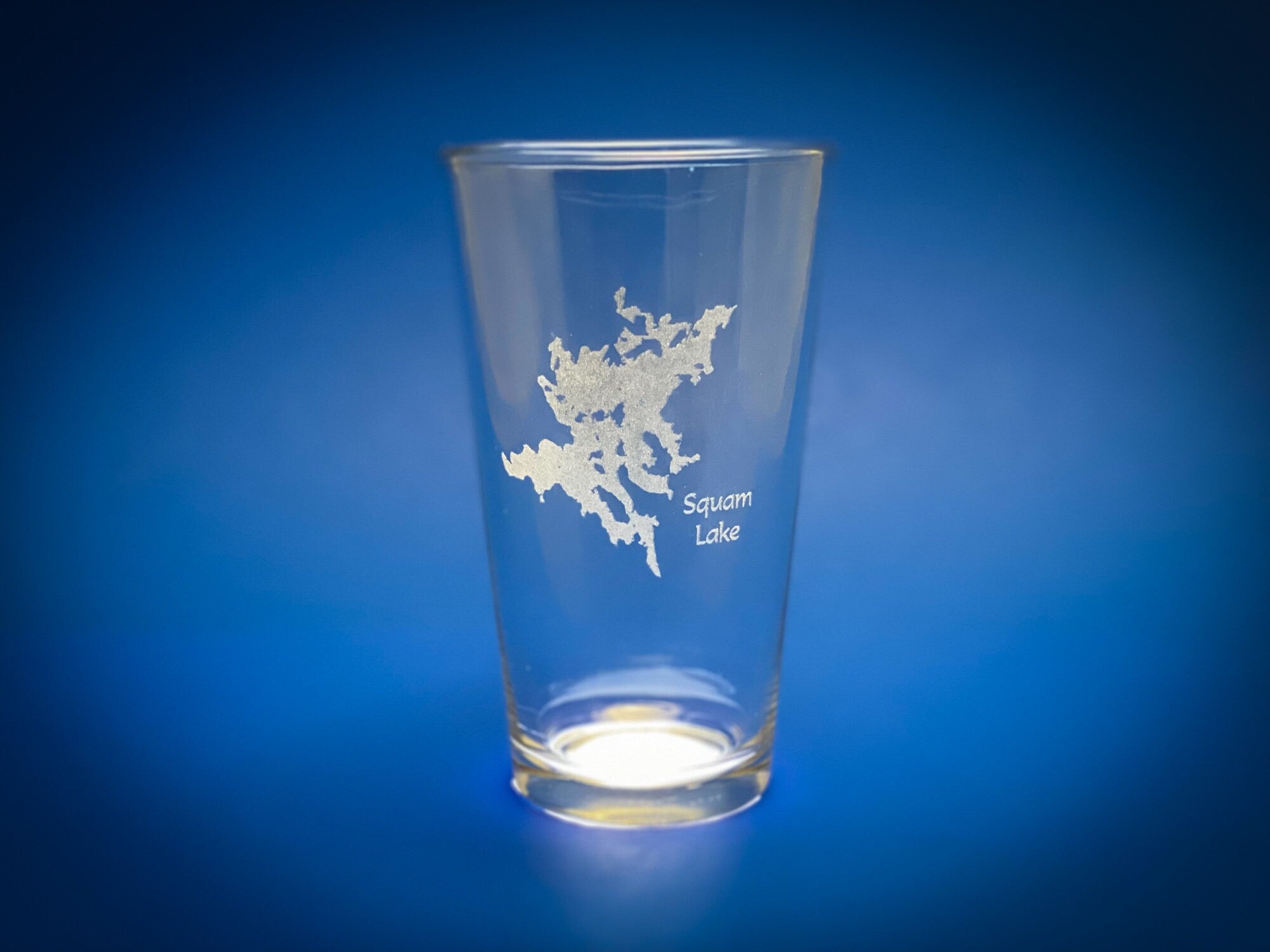Squam Lake New Hampshire Pint Glass - Laser engraved pint glass