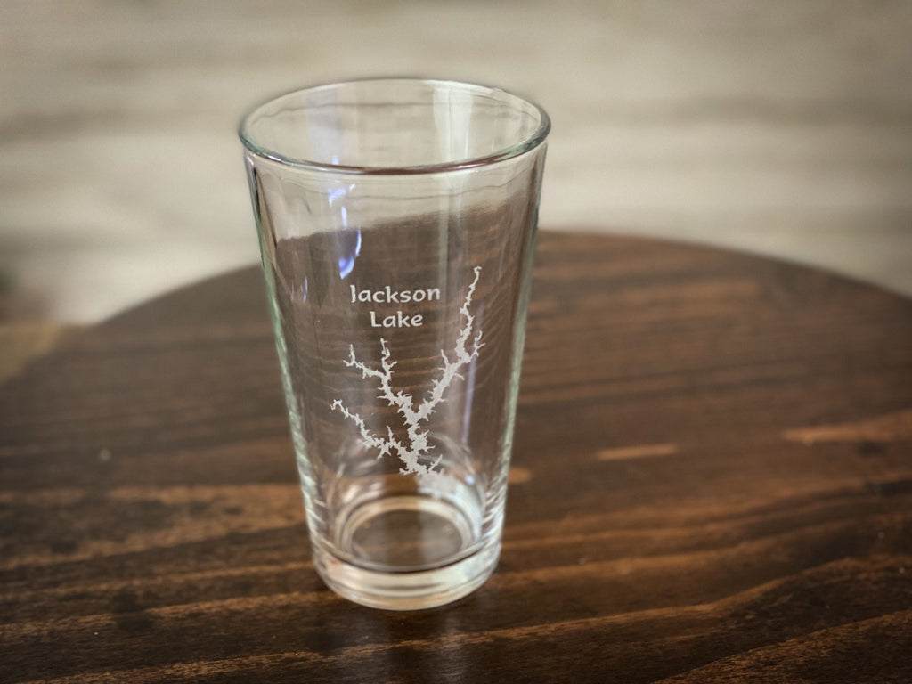 Jackson Lake - Georgia Lake Life - Laser engraved pint glass