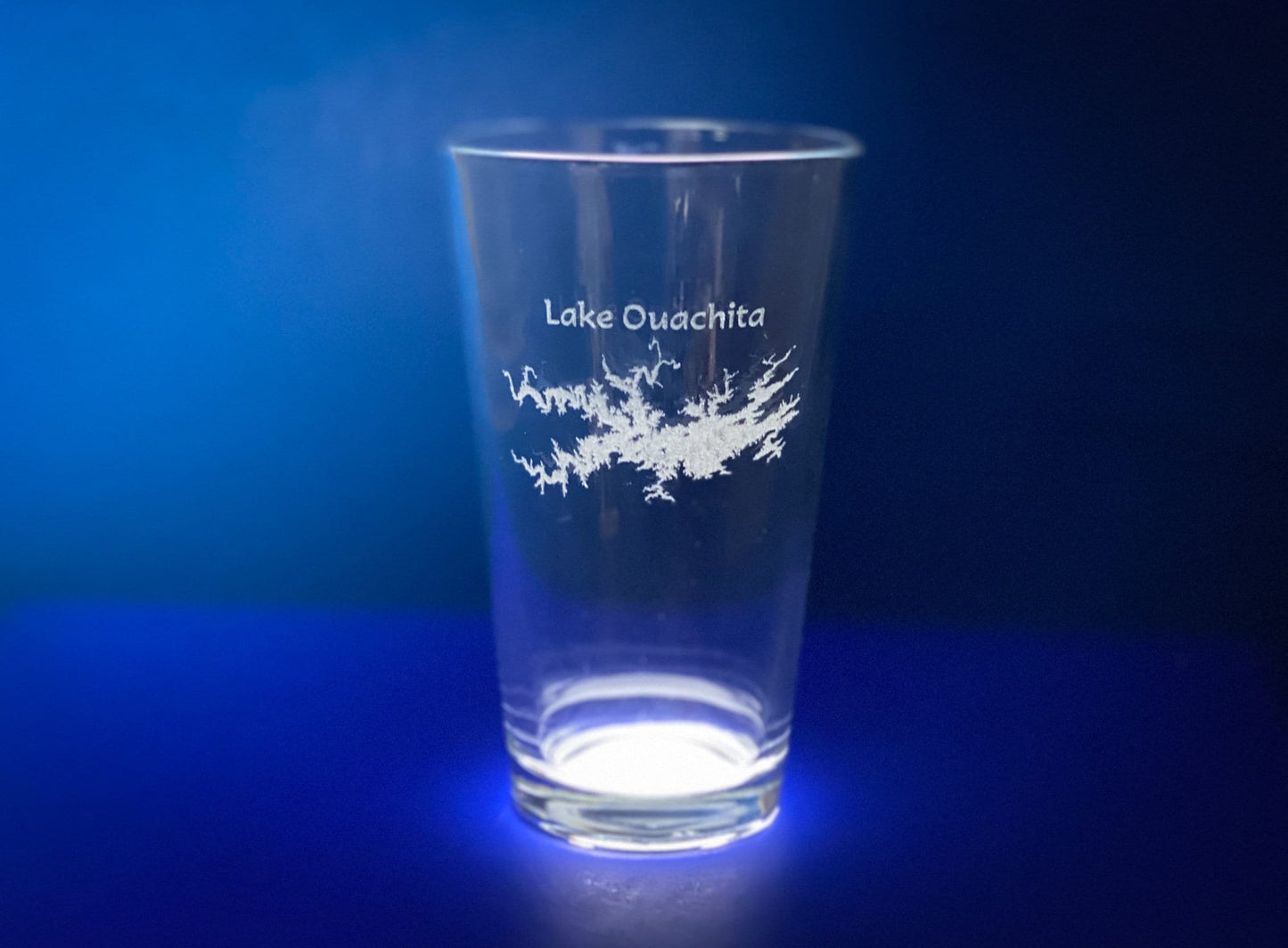 Lake Ouachita Arkansas Pint Glass - Laser engraved pint glass