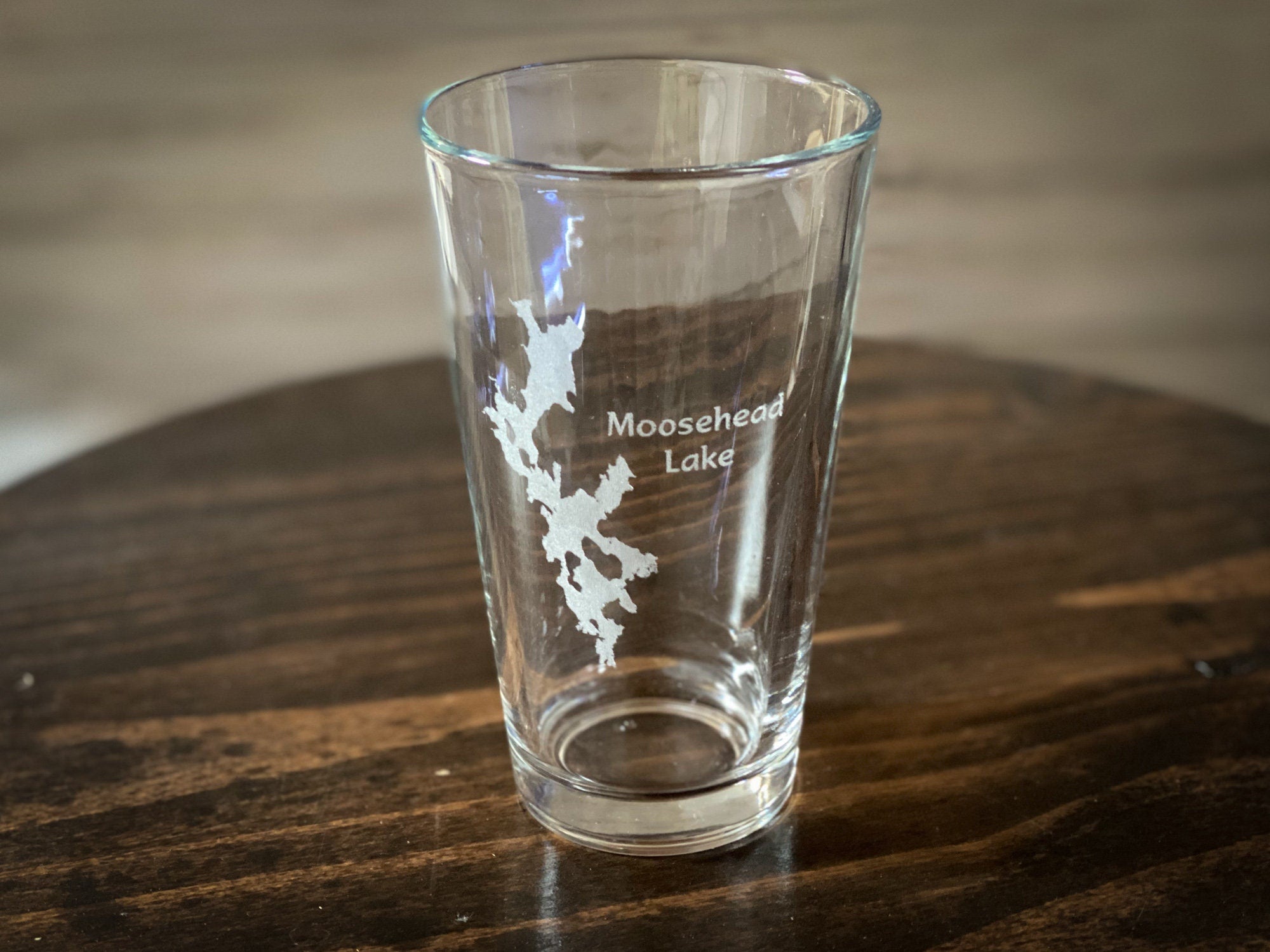 Moosehead Lake Maine - Laser engraved pint glass