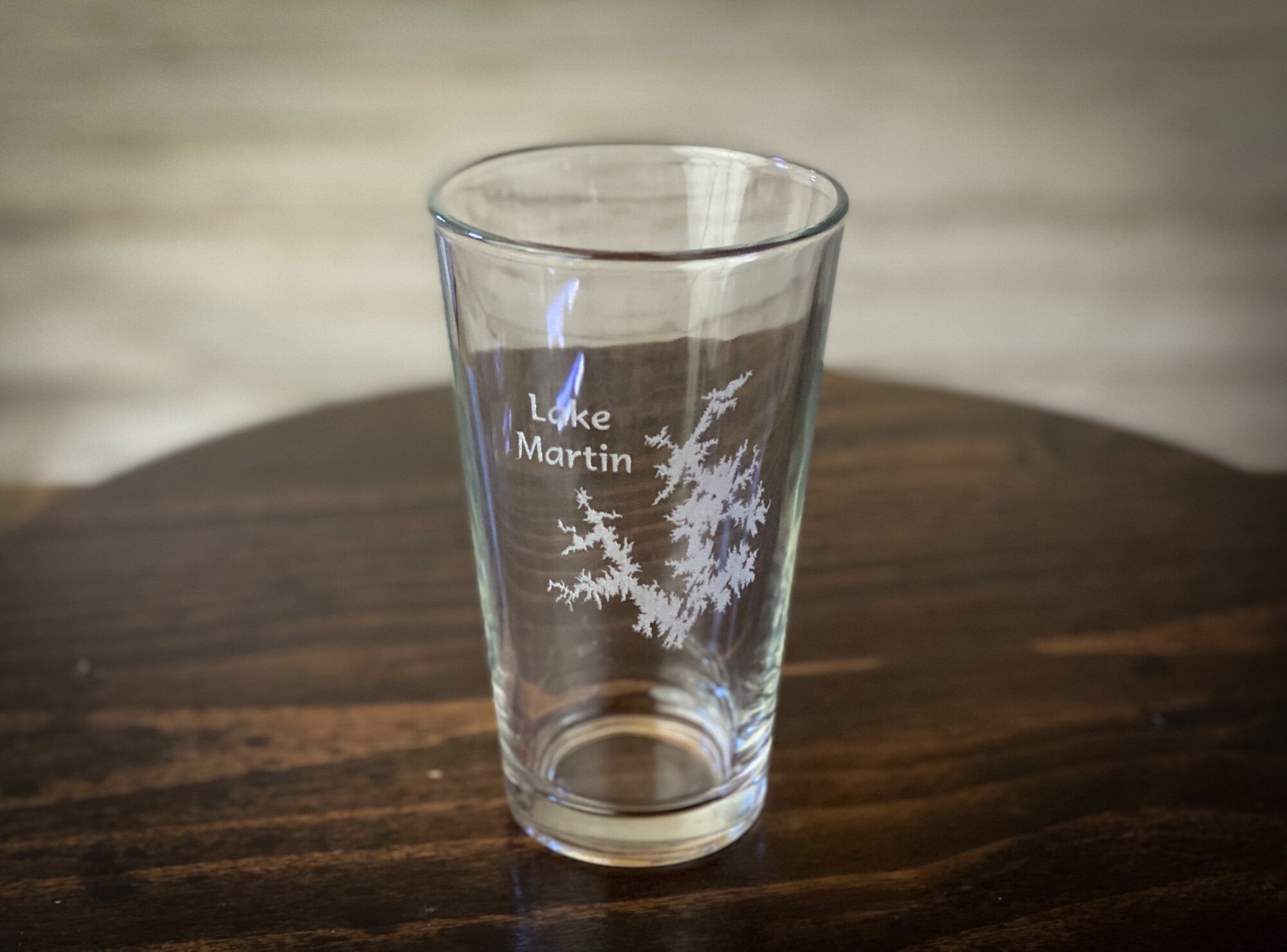 Lake Martin Alabama Pint Glass - Laser engraved pint glass