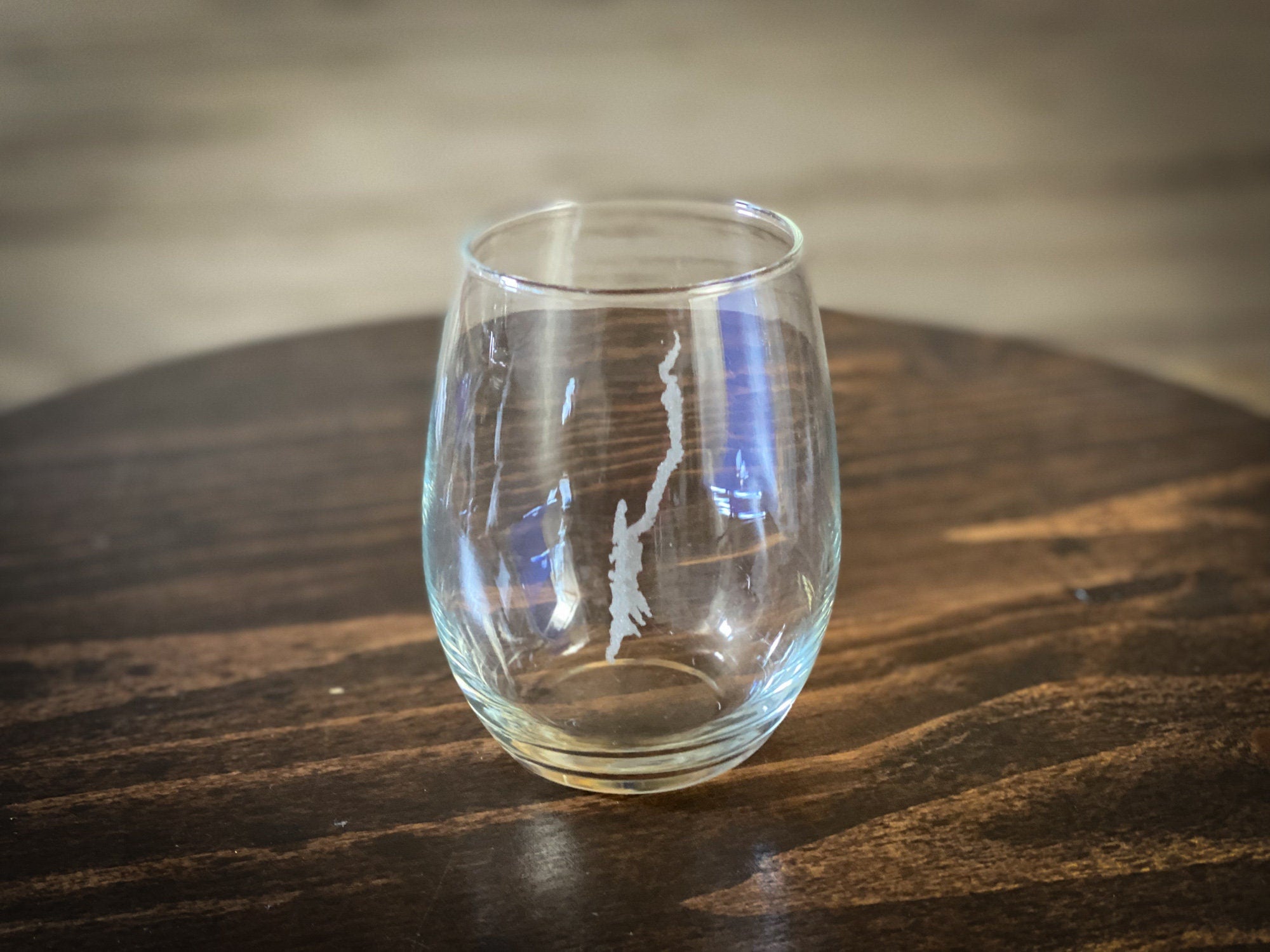 Lake George New York Stemless Wine Glass