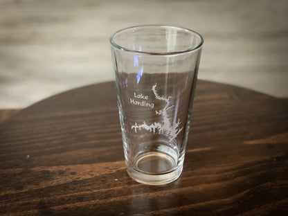 Lake Harding Georgia - Lake Life - Laser engraved pint glass