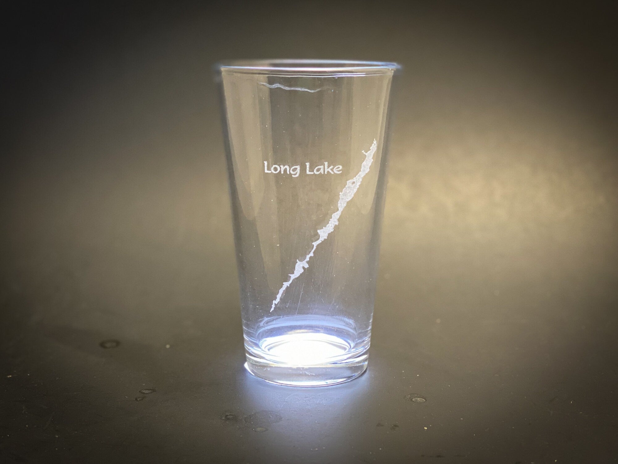 Long Lake New York Pint Glass - Laser Etched Pint Glass