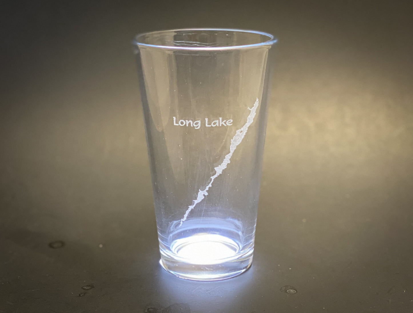 Long Lake New York Pint Glass - Laser Etched Pint Glass