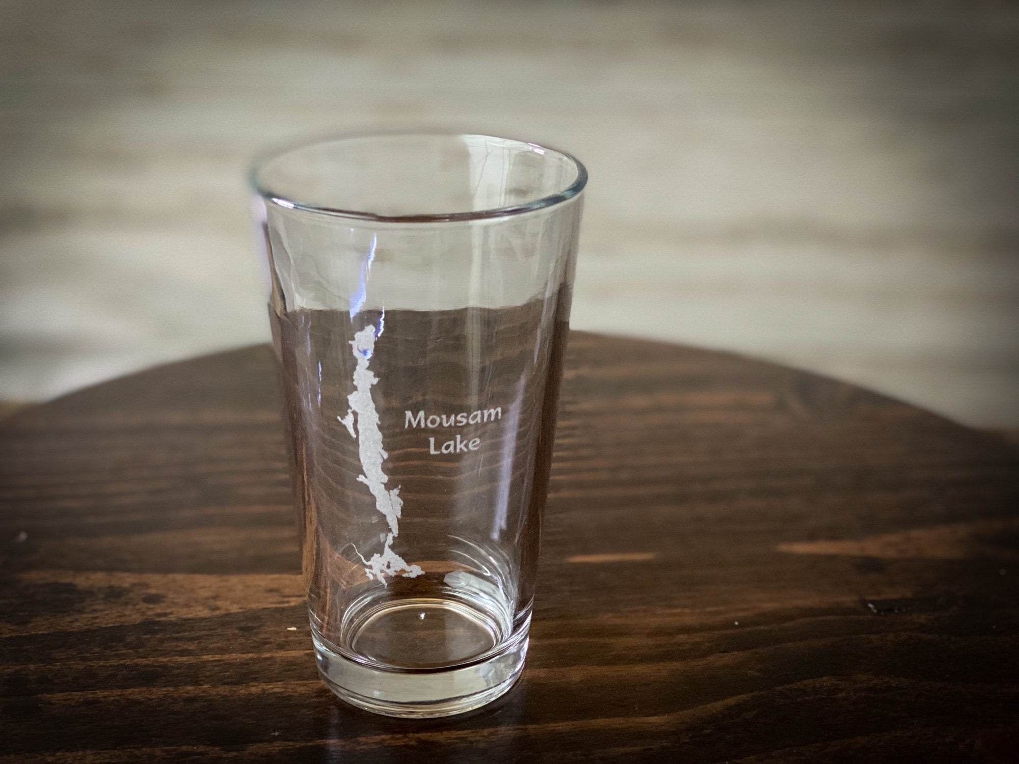 Mousam Lake Maine - Lake Life Gifts - Laser engraved pint glass