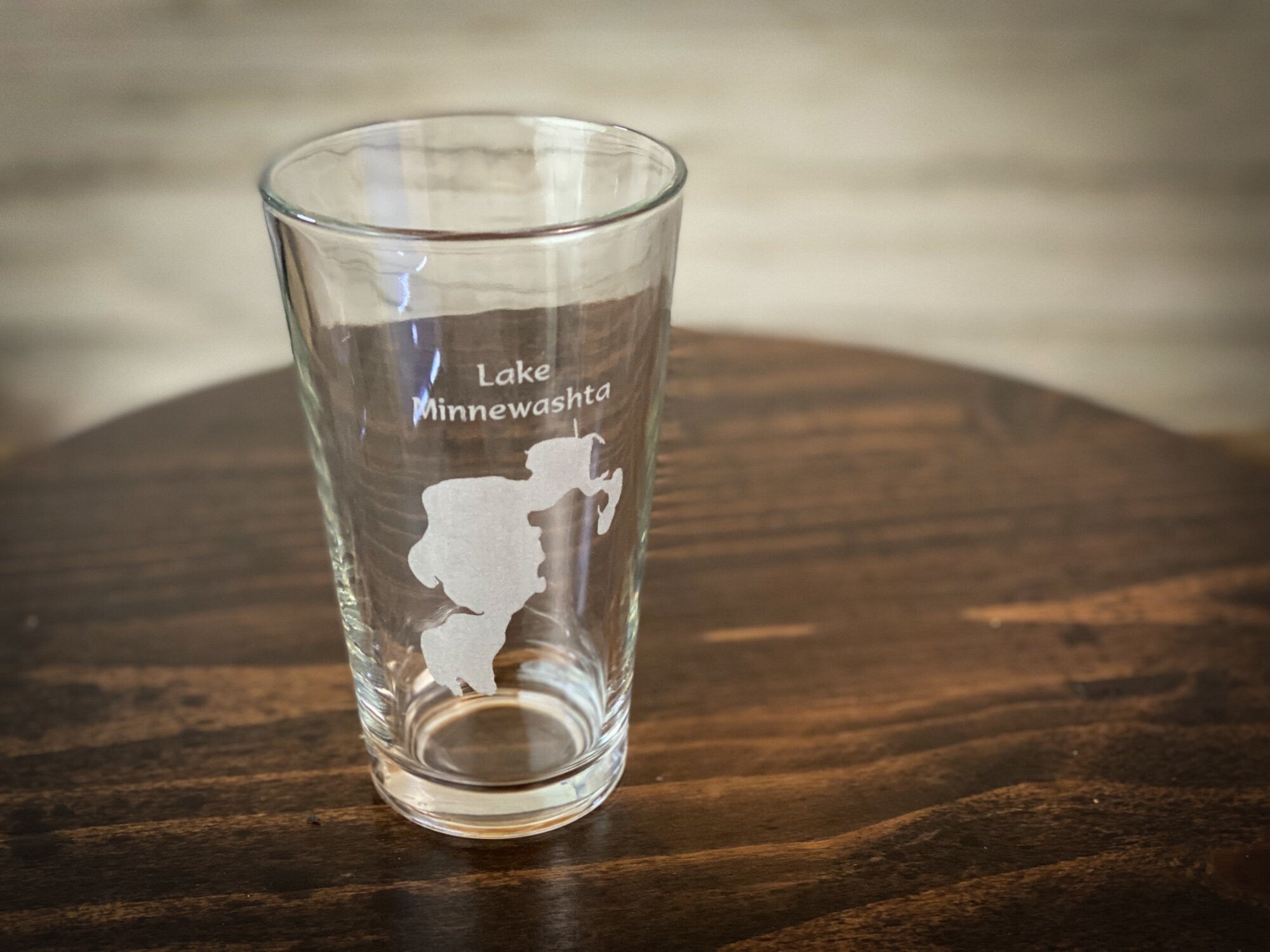 Lake Minnewashta Minnesota - Lake Life Gift - Laser engraved pint glass
