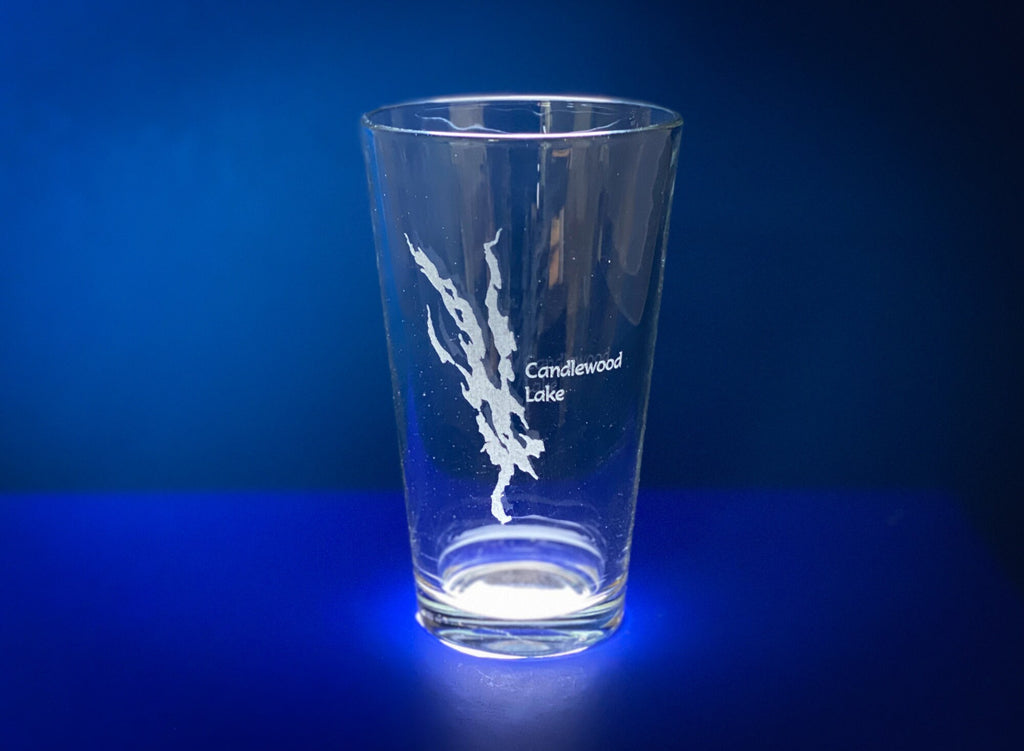 Candlewood Lake - Connecticut - Lake Life - Laser engraved pint glass