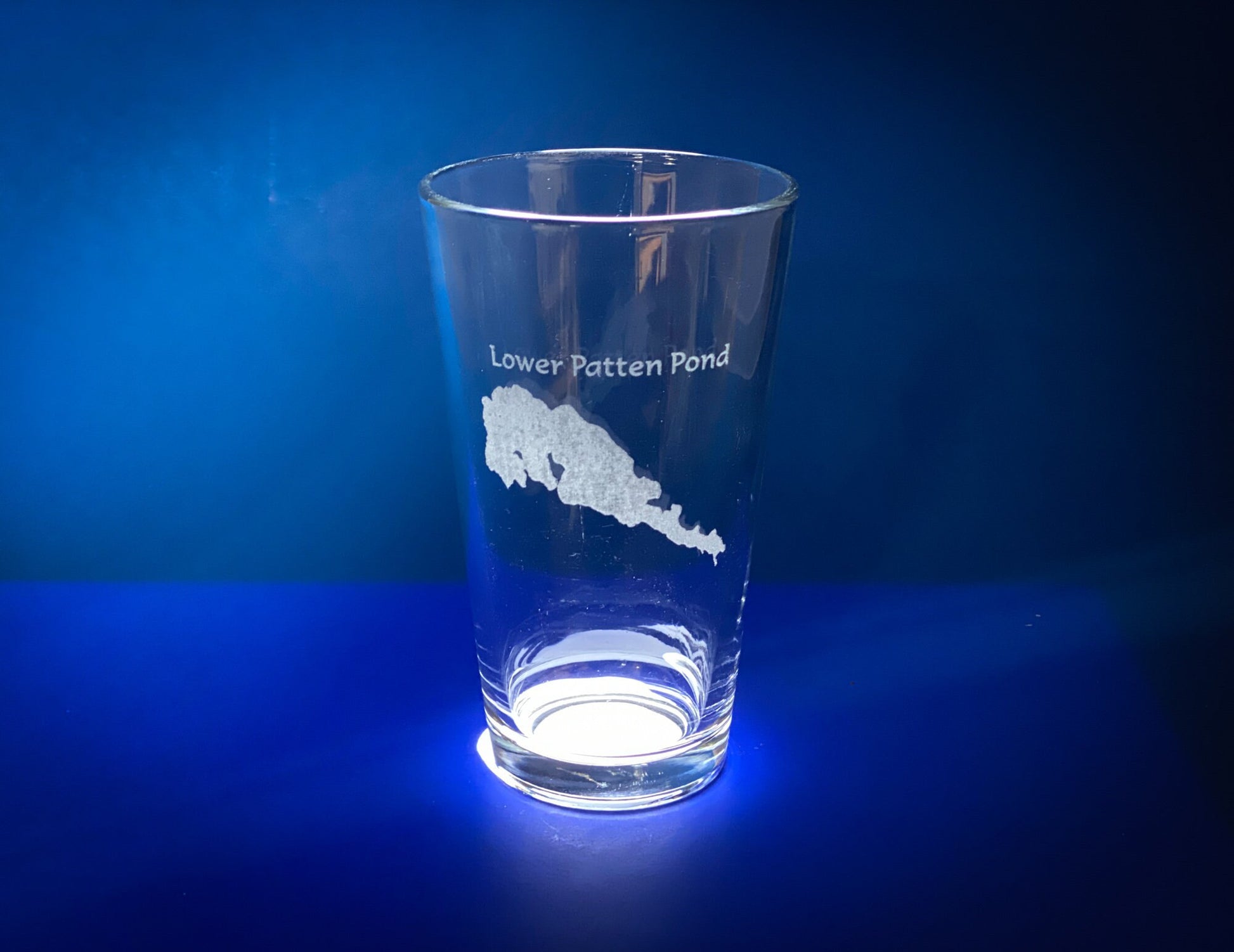 Lower Patten Pond Maine - Lake Life - Laser engraved pint glass
