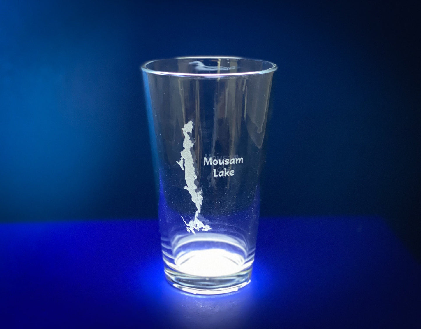 Mousam Lake Maine - Lake Life Gifts - Laser engraved pint glass