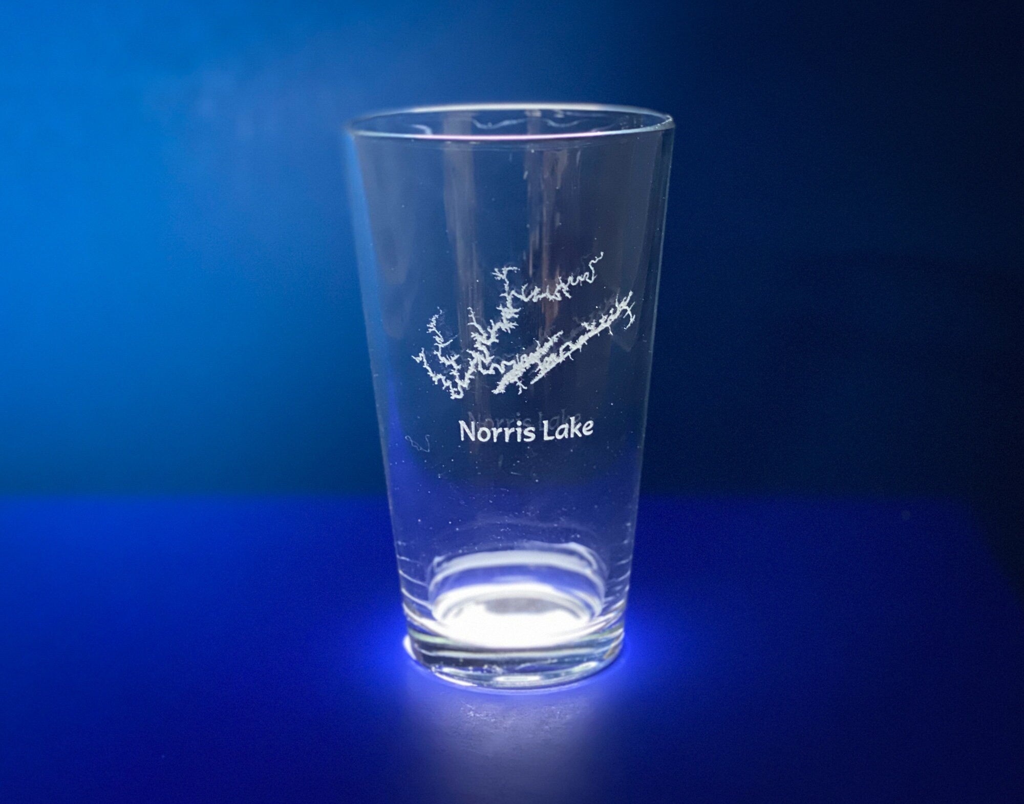Norris Lake Tennessee Pint Glass - Lake Gift - Laser engraved pint glass