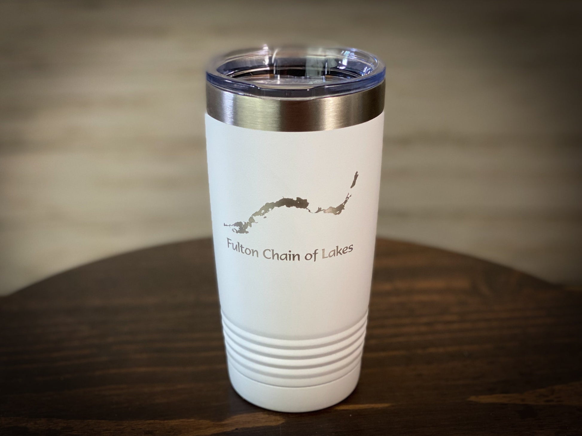 Fulton Chain of Lakes - New York Lake Gifts - laser engraved 20 oz insulated tumbler