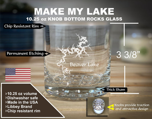 Make My Lake 10.25 oz Rocks Glass