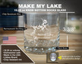 Make My Lake Etched 10.25 oz Knob Rocks Glass